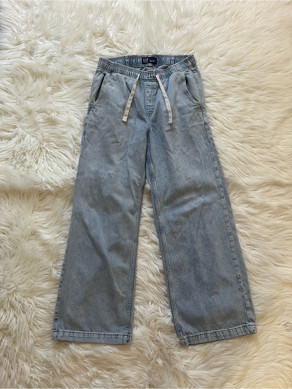 GAP High Rise Wide Leg Light Blue Denim Pants